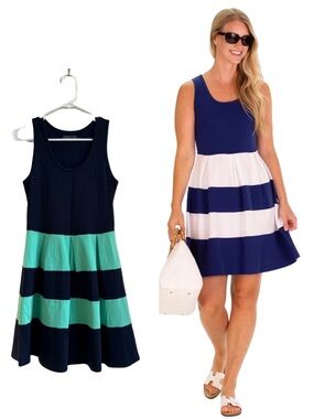 DUFFIELD LANE ‘Pique Luddington’ Colorblock Tank Dress